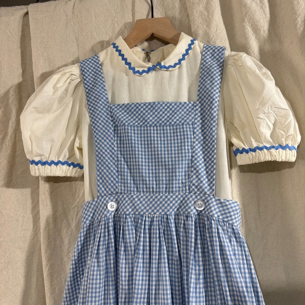 Vintage Handmade Dorothy Wizard of Oz Costume Gingham Dress XS Cosplay Halloween - Picture 2 of 6
